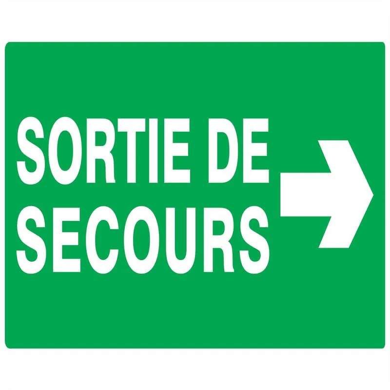 Panneau SORT.SEC.FLECH.A DROIT.330x200 Taliaplast 621416