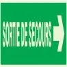 Panneau SORTIE DE SECOURS FLECHE A DRO Taliaplast 635415