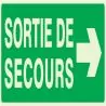 Panneau SORTIE SECOURS A DROITE NORMAS Taliaplast 636415
