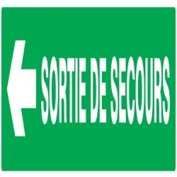 Panneau SORTIE SECOURS FLECH.A GAUCHE Taliaplast 625414