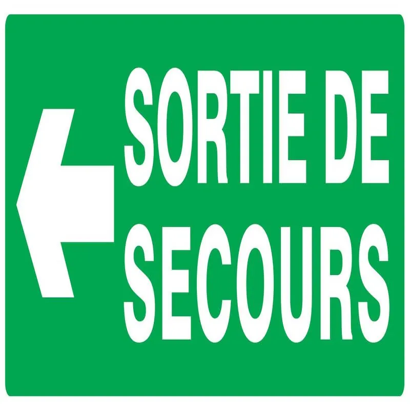 Panneau SORT.SEC.FLECHE A GAUCHE NORMA Taliaplast 626413