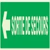 Panneau SORTIE DE SECOURS FLECHE A GAU Taliaplast 635414