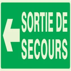 Panneau SORTIE SECOURS A GAUCHE NORMAS Taliaplast 636414
