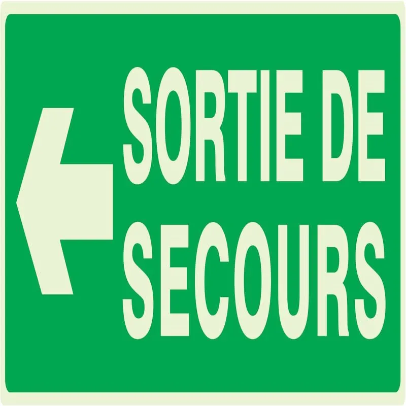 Panneau SORTIE SECOURS A GAUCHE NORMAS Taliaplast 636414