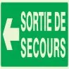 Panneau SORTIE SECOURS A GAUCHE NORMAS Taliaplast 636414