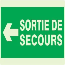 Panneau SORTIE SECOURS A GAUCHE NORMAS Taliaplast 631414