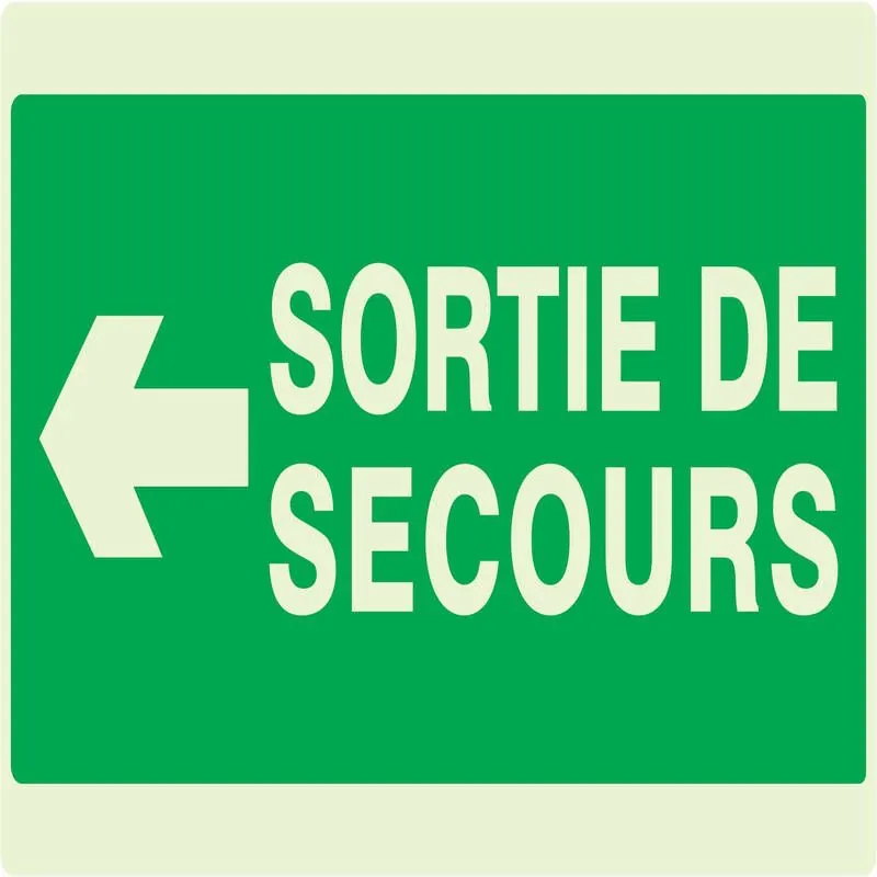 Panneau SORTIE SECOURS A GAUCHE NORMAS Taliaplast 631414