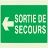 Panneau SORTIE SECOURS A GAUCHE NORMAS Taliaplast 631414