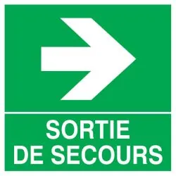 Panneau SORT.SEC.FLECHE A DROITE NORMA Taliaplast 628409
