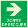 Panneau SORTIE DE SECOURS A DROITE NOR Taliaplast 638409