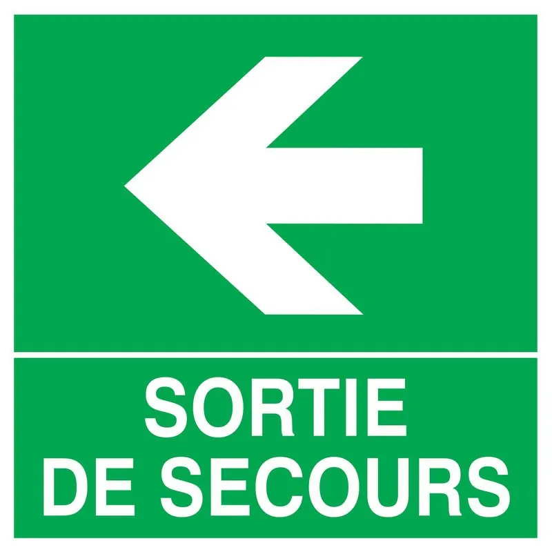 Panneau SORT.SEC.FLECH.A GAUCHE NORMAS Taliaplast 628414