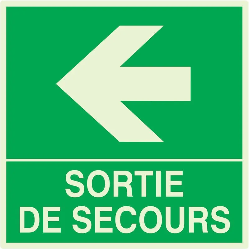 Panneau SORTIE DE SECOURS A GAUCHE NOR Taliaplast 638414