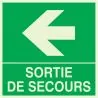 Panneau SORTIE DE SECOURS A GAUCHE NOR Taliaplast 638414