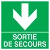 Panneau SORT.SEC.FLECHE EN BAS NORMASI Taliaplast 628412