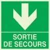 Panneau SORTIE DE SECOURS EN BAS NORMA Taliaplast 638412