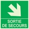 Panneau SORTIE DE SECOURS BAS DROITE N Taliaplast 638411