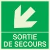 Panneau SORTIE DE SECOURS BAS GAUCHE N Taliaplast 638413