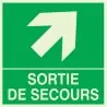 Panneau SORTIE DE SECOURS HAUT DROITE Taliaplast 638408