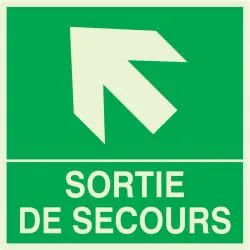 Panneau SORTIE DE SECOURS HAUT GAUCHE Taliaplast 638410