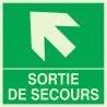 Panneau SORTIE DE SECOURS HAUT GAUCHE Taliaplast 638410