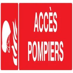 Panneau ACCES POMPIERS 200x52 NORMASIG Taliaplast 620105