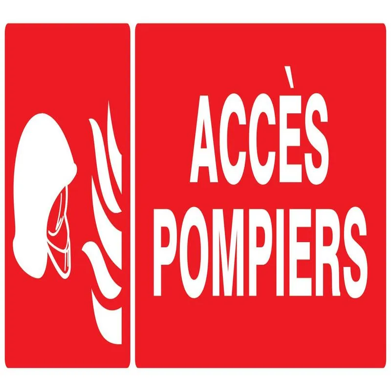Panneau ACCES POMPIERS NORMASIGN 330X1 Taliaplast 626105
