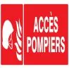 Panneau ACCES POMPIERS NORMASIGN 330X1 Taliaplast 626105