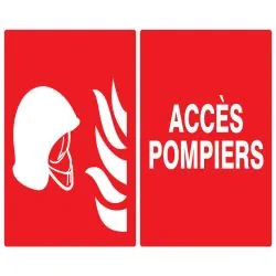 Panneau ACCES POMPIERS 330x200 NORMASI Taliaplast 621105