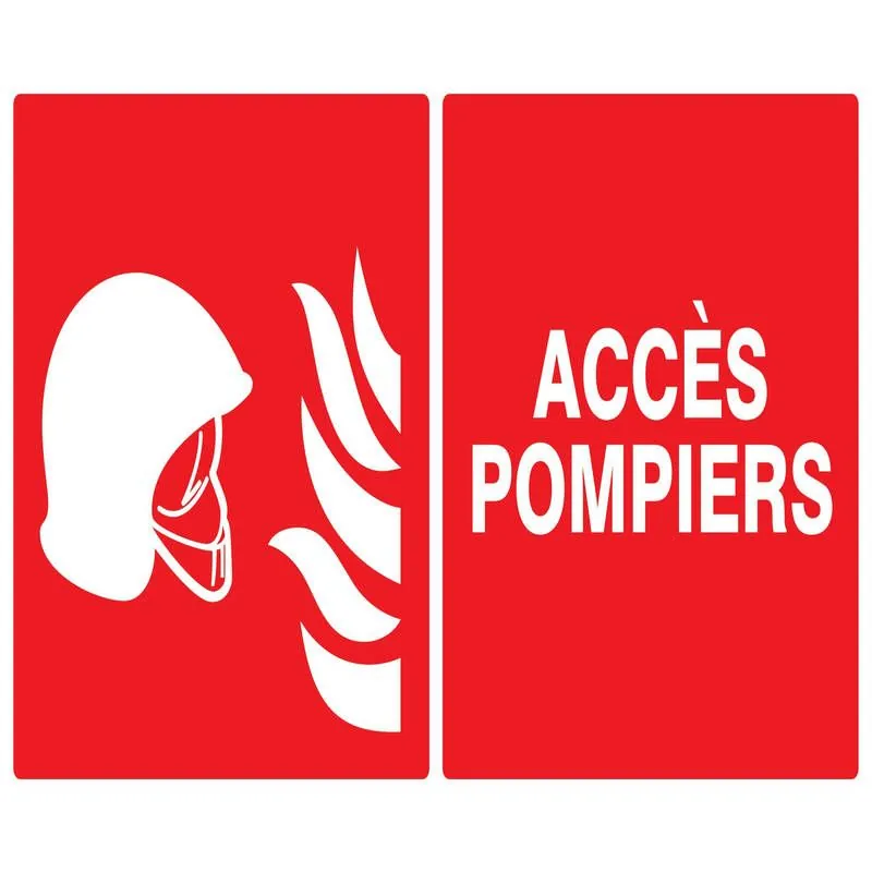 Panneau ACCES POMPIERS 330x200 NORMASI Taliaplast 621105