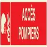 Panneau ACCES POMPIERS NORMASIGN LUMIN Taliaplast 635105