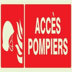 Panneau ACCES POMPIERS NORMASIGN LUMIN Taliaplast 636105
