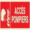 Panneau ACCES POMPIERS NORMASIGN LUMIN Taliaplast 636105