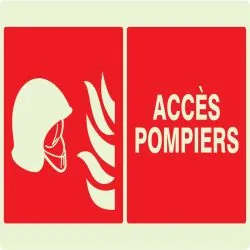 Panneau ACCES POMPIERS NORMASIGN LUMIN Taliaplast 631105