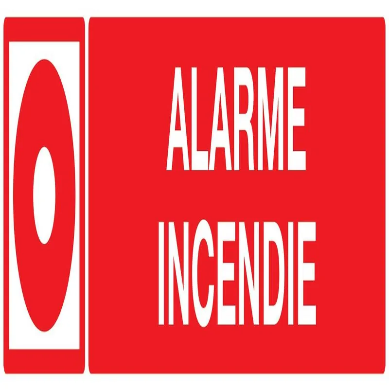 Panneau ALARME INCENDIE 330x75 NORMASI Taliaplast 625106