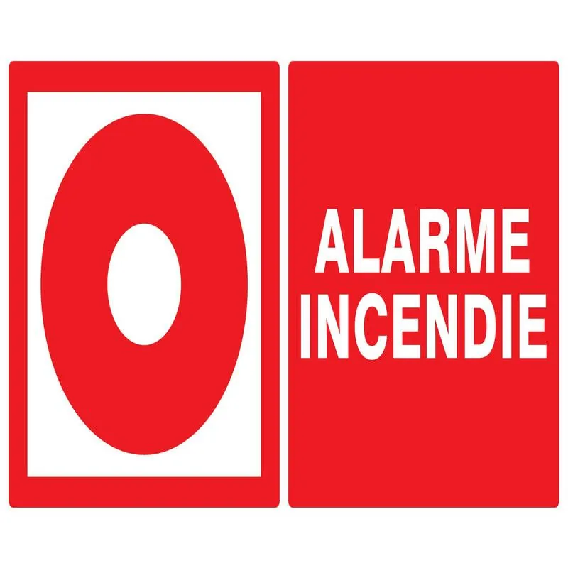 Panneau ALARME INCENDIE 330x200 NORMAS Taliaplast 621106
