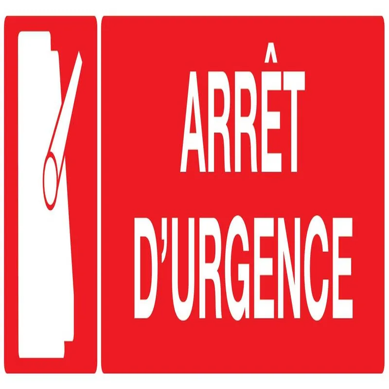 Panneau ARRET D'URGENCE 200X52 NORMASI Taliaplast 620110