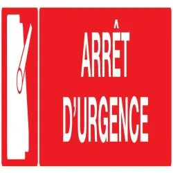 Panneau ARRET D'URGENCE NORMASIGN 330X Taliaplast 625110