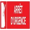 Panneau ARRET D'URGENCE NORMASIGN 330X Taliaplast 625110