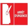 Panneau ARRET D'URGENCE 330x200 NORMAS Taliaplast 621110