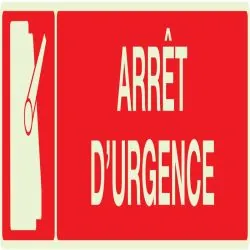 Panneau ARRET D'URGENCE NORMASIGN LUMI Taliaplast 635110