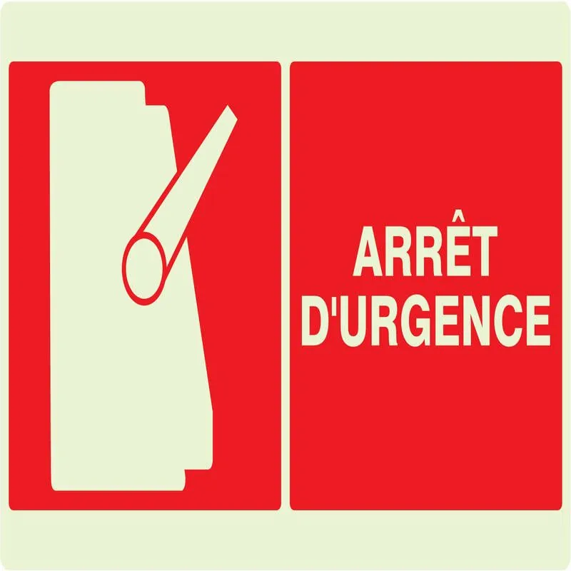 Panneau ARRET D'URGENCE NORMASIGN LUMI Taliaplast 631110