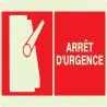 Panneau ARRET D'URGENCE NORMASIGN LUMI Taliaplast 631110