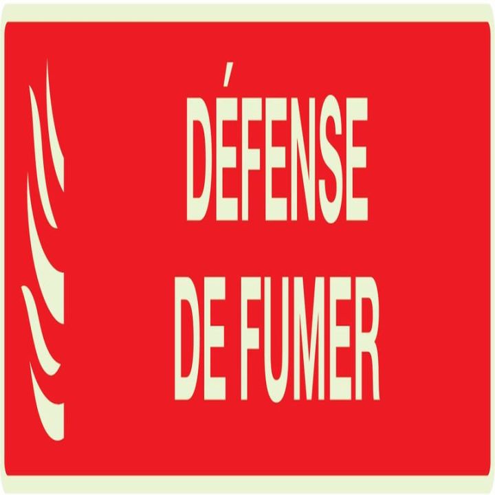 Panneau DEFENSE DE FUMER (INCENDIE) LU Taliaplast 635118