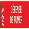 Panneau DEFENSE DE FUMER (INCENDIE) LU Taliaplast 635118