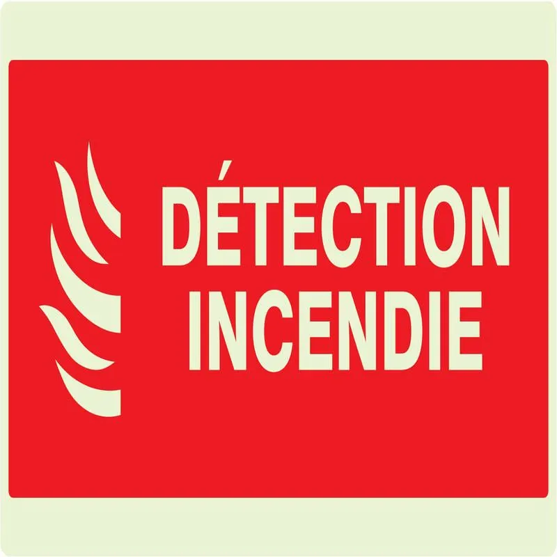 Panneau DETECTION INCENDIE 330X200 NOR Taliaplast 631114