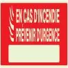 Panneau EN CAS D'INCENDIE PREVENIR D'U Taliaplast 635122
