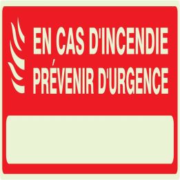 Panneau CAS INCENDIE PREVENIR URGENCE Taliaplast 636122