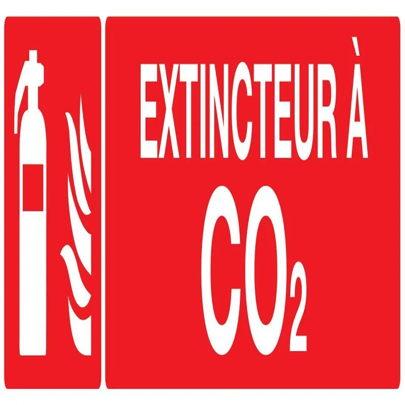Panneau EXTINCTEUR A C02 200X52 NORMAS Taliaplast 620107