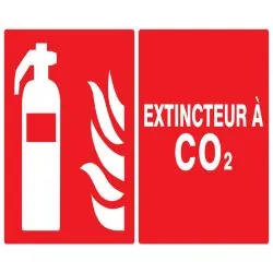 Panneau EXTINCTEUR CO2 330x200 NORMASI Taliaplast 621107