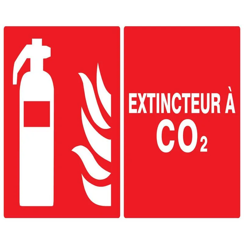 Panneau EXTINCTEUR CO2 330x200 NORMASI Taliaplast 621107